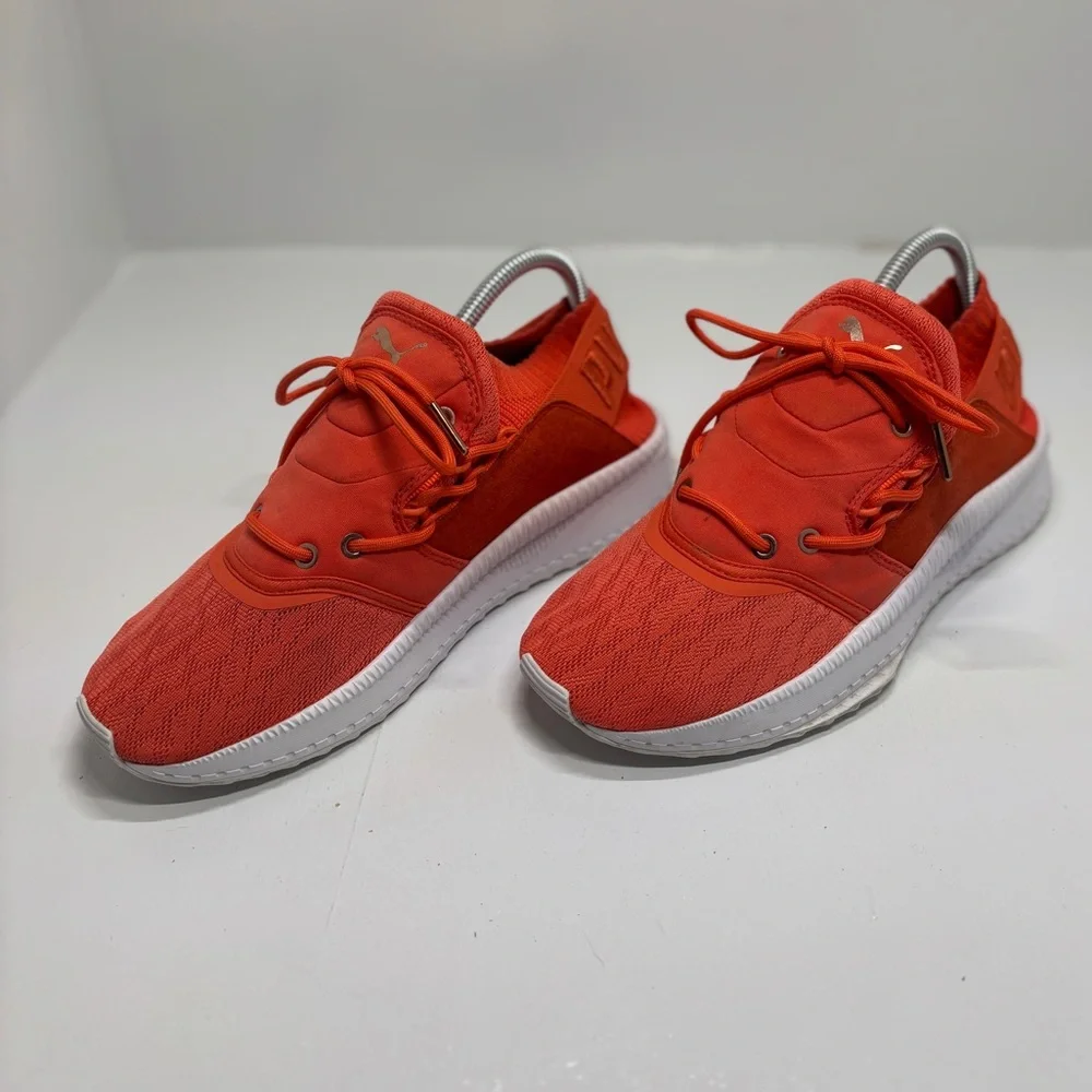 Puma Ignite Flash Evoknit Running Shoes Women's Size 9 Orange Knit Athletic Shoe - Picture 2 of 13